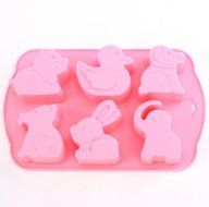 Silicon Cartoon Animal Cake Mold 6 Hole