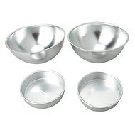Great Value ZD67 DIY Tool Practical Ball Shaped / Half Round Metal Cake Mold Silver