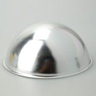Great Value ZD67 DIY Tool Practical Ball Shaped / Half Round Metal Cake Mold Silver N3