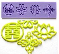 Wholeport Flower Silicone Embossing Mold Fondant Lace Mould Fondant Cake Decoration Mould Polymer Clay Mould Resin...
