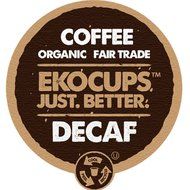 EKOCUPS Artisan Organic Decaf Coffee, Light Roast in, Recyclable Single Serve Cups for Keurig K-cup Brewers, 40...
