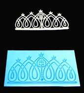 Princess Lace Fondant cake Silicone Mold Baking Mat Sugercraft N2