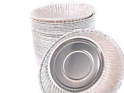 Disposable Aluminum Extra Deep 10&quot; Round All Purpose Baking Pan #1600 (10) N3
