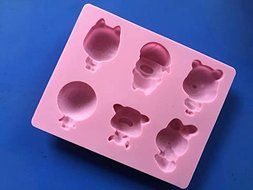 Creativemoldstore 1pcs 6-Cartoon Animals(HY1-201) Silicone Cake/Jelly/Pudding Baking Pan DIY Mold N2