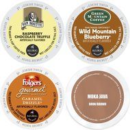 K-Cup Flavored Coffee Variety Pack, 96 Count Flavored Keurig 2.0 K Cup Sampler featuring Kahlua, Faro French Vanilla... N10