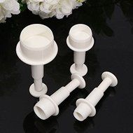 4PCS Round Shape Cookie Plunger Cutter Fondant Cake Baking Mold shopping N6