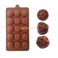 Silicone Cake Mold 4 Different Flowers Chocolate Baking Tools Bakeware Cupcake N3