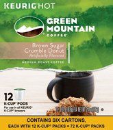 Green Mountain Coffee Brown Sugar Crumble Donut, Keurig K-Cups,12 Count, (Pack of 6) N2