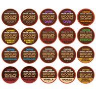 EKOCUPS Organic and Fair Trade Gourmet Coffee Single Serve Cups for Keurig Brewer, 20 Count