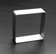 Giftshop12 Aluminum Square and Rectangular Shaped Cookie Cutters Molds Pineapple Cake Molds 12 Pieces - 6 Square... N2
