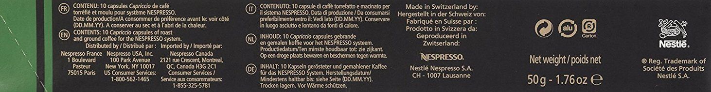 Nespresso OriginalLine: Capriccio, 10 Count N2
