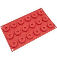 Allforhome 18 Cavities Donut Cake Mold Silicone Mold Flexible Mold