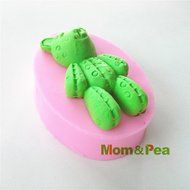 Mom&amp;pea 0521 Knitted Bear Shaped Silicone Mould for Fondant Cake Sugar Paste Cake Decoration 3d Cake Toppers Mold... N2