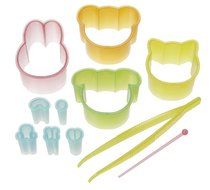 Torune Food Cutter Molds 9pcs (Animal Shape) &amp; Tweezers &amp; Food Pick Set P-2962