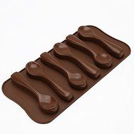 Lariy 6 Holes Creative Kitchen DIY Small Spoons Chocolates Cakes Mold Silicone Mould
