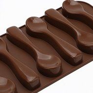 Lariy 6 Holes Creative Kitchen DIY Small Spoons Chocolates Cakes Mold Silicone Mould N2