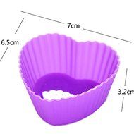 6pcs Heart Shape Silicone Muffin Cases Cake ,Pudding ,Mini Chocolate Cupcake Mold ,Cup Cake ,Baking Mould Bakeware N3