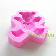 Mom&amp;pea 0637 Bear Shaped Silicone Mould for Fondant Cake Sugar Paste Cake Decoration 3d Cake Toppers Mold 9.1*... N4