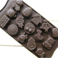15 Holes Pig House Animal Cherry Silicone Chocolate Mold Ice Candy Cake Decorating Cake Cooking Tools Ice Modelling...