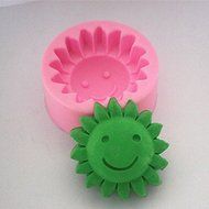 Longzang Sunflower Art Deco Silicone Mold Sugar Craft DIY Gumpaste Cake Decorating Clay Pink