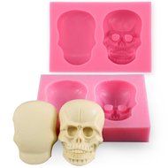 3D Skull Silicone Mould Fondant Sugar Clay Jewellery Fimo Button Cake Mold Chocolate Mold by Palker sky