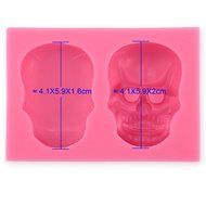 3D Skull Silicone Mould Fondant Sugar Clay Jewellery Fimo Button Cake Mold Chocolate Mold by Palker sky N3