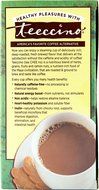 Teeccino Gluten Free Organic Chicory Herbal Tea Dandelion Dark Roast Tea Bags, Caffeine Free, Acid Free 10 count N13