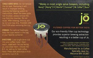 MORNING JO: 12 Cup Organic Breakfast Blend for K-Cup Coffee Brewers, Keurig 1.0 &amp; 2.0 Compatible Eco-Friendly... N4