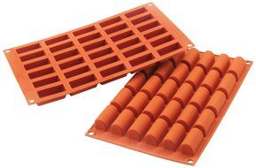 Silikomart Platinum Silicone Mini Log Mould, 44 x 18mm, Terracotta