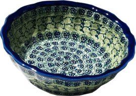 Polish Pottery Scalloped Bowl
