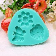 Mini 3D Silicone Butterfly Strawberry Flowers Cake Mold