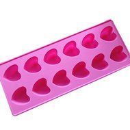 12 Love Heart DIY Silicone Cake Mold Pan 9"x3.7"x0.98" Color At Random N2