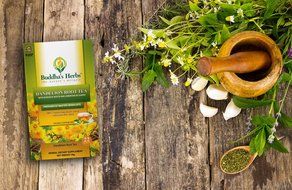Buddha's Herbs 100% Natural Dandelion Root Tea with Burdock Roots - Caffeine Free - Pack of Two (44 Tea Bags) N3