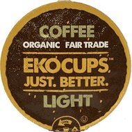 EKOCUPS Artisan Organic Light Gourmet Coffee, medium roast, in Recyclable Single Serve Cups for Keurig K-cup Brewers...