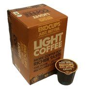 EKOCUPS Artisan Organic Light Gourmet Coffee, medium roast, in Recyclable Single Serve Cups for Keurig K-cup Brewers... N4