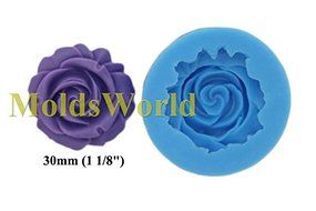 Rose Flower Flexible Food Grade Silicone Mold Chocolate Cake Decorating Heat Safe Mould for Polymer Clay Craft