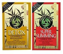 Triple Leaf Caffeine Free Herbal Tea 2 Flavor Variety Bundle: (1) Triple Leaf Chinese Detox Tea (20 count), and...
