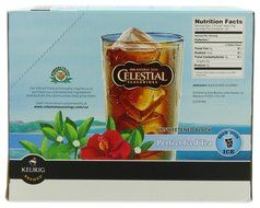 Celestial Seasonings Black Tea Unsweetened Perfect Iced Tea, K-Cup Portion Pack for Keurig K-Cup Brewers, 24-Count N2