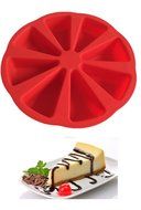 Cake Mold, Kootips 8 Cavity Silicone Portion Cake Mold Pizza Slices Pan Cake Pan (8 Cavity)