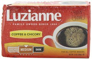 Luzianne Red Label Coffee &amp; Chicory Medium Roast Coffee, 13-Ounce Packs (Pack of 4)