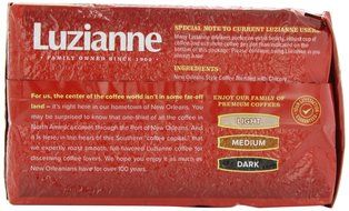 Luzianne Red Label Coffee &amp; Chicory Medium Roast Coffee, 13-Ounce Packs (Pack of 4) N2
