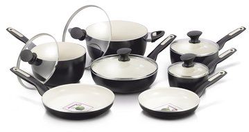 GreenPan Rio 12pc Ceramic Non-Stick Cookware Set, Turquoise N14