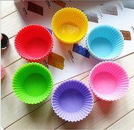 12 pcs Soft Silicone Round Cake Muffin Chocolate Cupcake Liner Baking Cup Mold