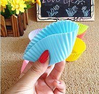 12 pcs Soft Silicone Round Cake Muffin Chocolate Cupcake Liner Baking Cup Mold N3
