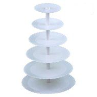6-Layer Plastic Wedding Cake Stand, Six Floor Commodity Shelf (Free Demolition)