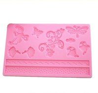 SHINA 1PC Silicone Mold Bird Butterfly Dragonfly Printing Mould Fondant Cake Decorating