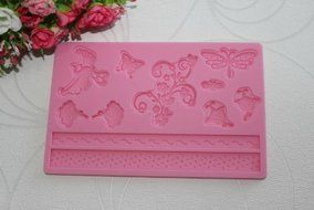 SHINA 1PC Silicone Mold Bird Butterfly Dragonfly Printing Mould Fondant Cake Decorating N2