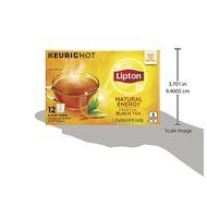 Lipton Premium Black Tea K-Cups, Natural Energy 12 ct