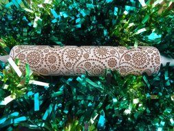 PAISLEY pattern rolling pin and cookie cutter