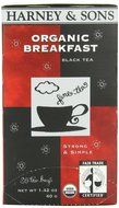 Harney and Sons Organic Tea Bags, English Breakfast, Net Wt. 1.7 Oz, 20 Count N6